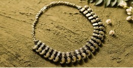 धरा ✽ Antique Finish White Metal ✽ Necklace { 41 }